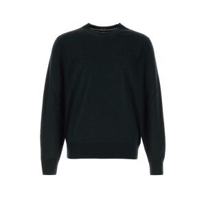 Boss Men Black Wool Sweater